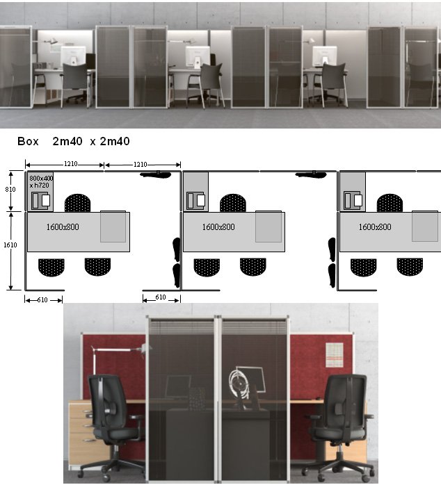 Callcenter Stellwände mit Acrylcarbonat